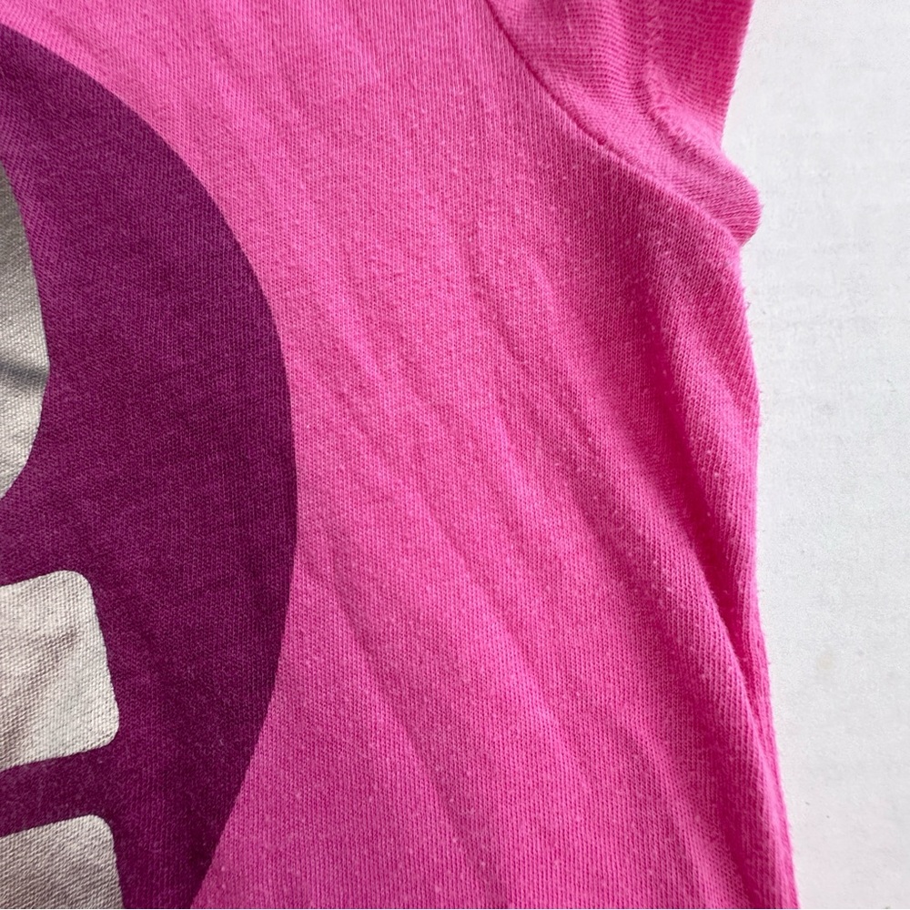 Y2K Victorias Secret PINK Cap Sleeve T-Shirt Size M Dark Pink Hope Love 2009. - Picture 2 of 12
